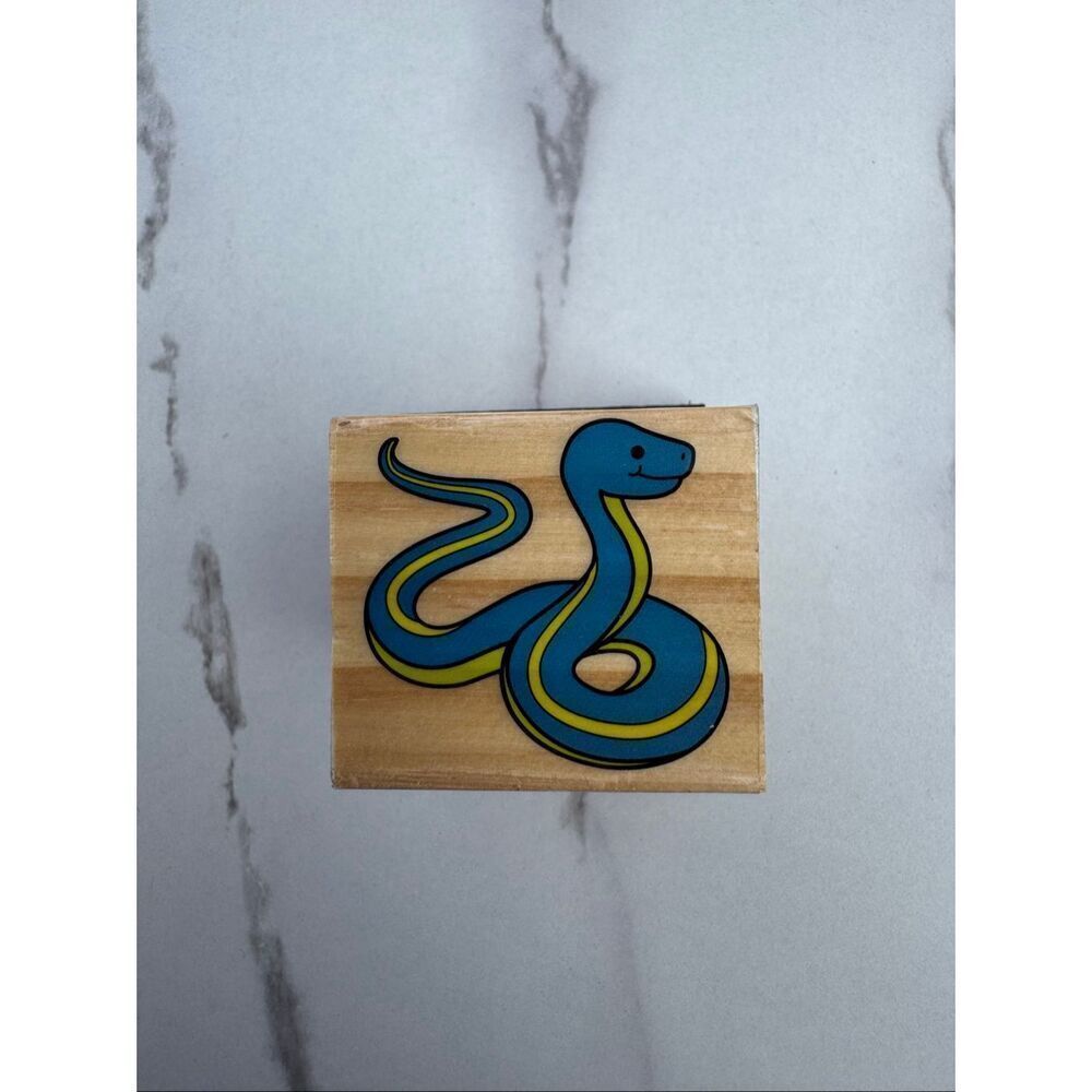 Cartoon Snake Rubber Stamp